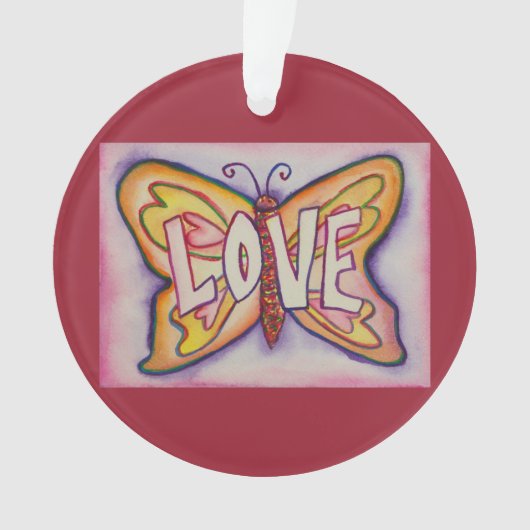 Amour Papillon Word Art Cadeau de vacances (devant)