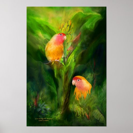 Amour Parmi Les Bananes Poster D'Art / Imprimer (Devant)