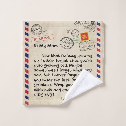 Amour Personnalisé À Ma Mère Blanket (Gant de toilette)