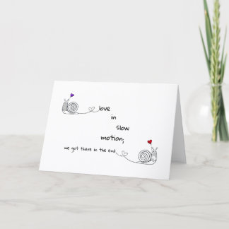 Amour Personnalisé au Ralenti Carte Pliée