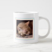 AMOUR PET Grosse Mug blanc + Texte / Arc-en-ciel (Droite)