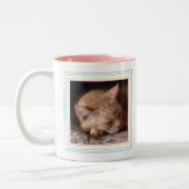 AMOUR PET Rose Mug à deux tons + Texte / Arc-en-ci (Gauche)