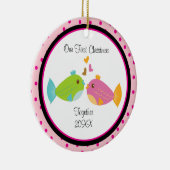 Amour Poisson Couple Ornement de Noël (Droite)