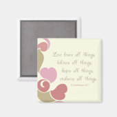 Amour Porte Toutes Les Choses Réfrigérateur Aimant (Recto/Verso)