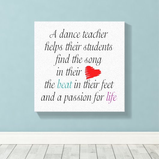 Amour Pour Apprendre À Danser Canevas Mur Art (Insitu (Plancher de Bois))