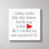 Amour Pour Apprendre À Danser Canevas Mur Art (Recto)