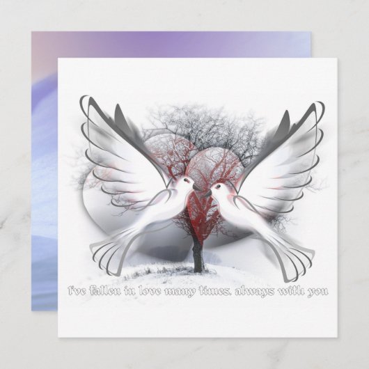 Amour pour toujours carte cadeau de Valentine (Devant / Derrière)