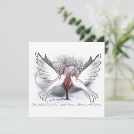 Amour pour toujours carte cadeau de Valentine (Debout devant)