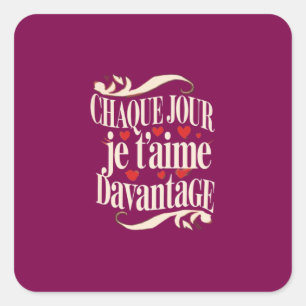 Amour pour Toujours Vierkante Sticker