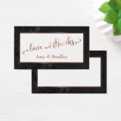 Amour & Remerciements | Écriture cuivrée sur fond  (Bureau)
