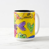 Amour Rempli Coeurs Mug (Devant droit)
