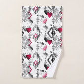 Amour, résille, patchwork (Serviette à main)