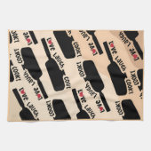 "Amour, Rire, Cook !" Serviette de thé de cuisine (Horizontal)