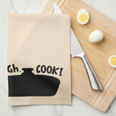 "Amour, Rire, Cook !" Serviette de thé de cuisine (Quart Plié)