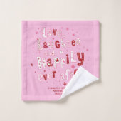 Amour Rire Heureusement Jamais Personnalisé Mariag (Gant de toilette)