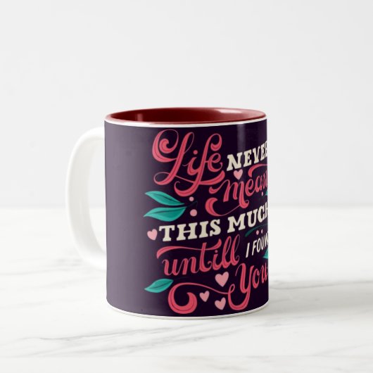 Amour romantique Letter Mug (Devant gauche)
