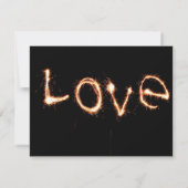 Amour romantique Sparklers Mariage RSVP (Dos)