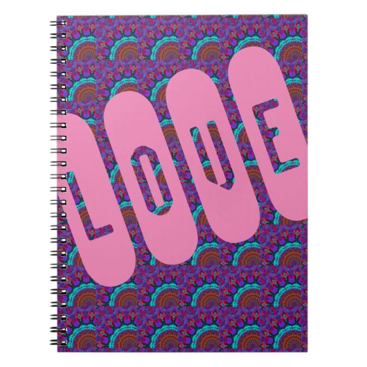 AMOUR ROSE MANDALA CARNET BLEU CLAIR (Devant)
