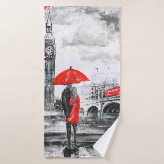 Amour rouge et gris - parapluie