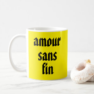 Amour Sans Fin (Oneindige Liefde) Franse citaat Koffiemok