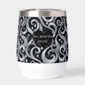 Amour Servi Chaud ou Froid Luxe Funky en Argent (Arrière)
