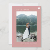 Amour simple et Merci Coeur photo Blush rose (Devant)