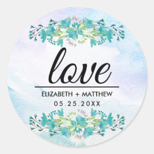Amour. Stickers Mariage Fleur sauvage du printemps