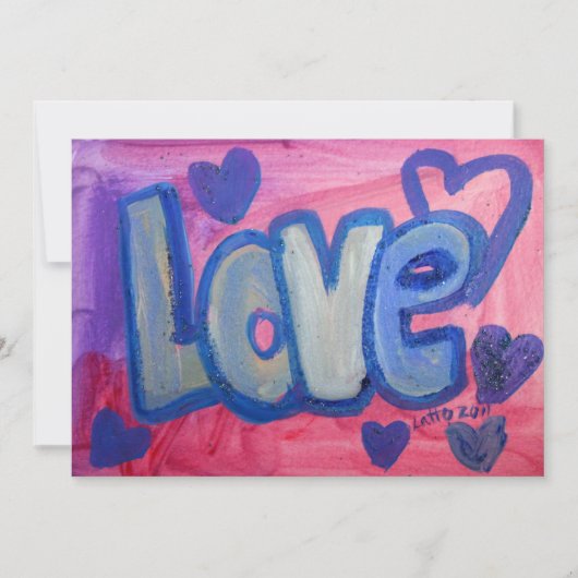 Amour sucré bonbons Invitations ou Annonces (Devant)