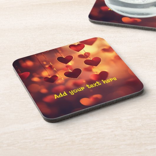 "Amour sur chaque table" – Set de dessous de verre (Côté gauche)