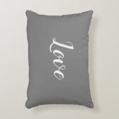 « Amour » sur Coussin de Réhausse à Accent Gris et (Devant(Vertical))