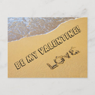 Amour sur la plage Carte Saint Valentin