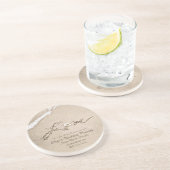 Amour sur la plage Mariage Dessous de verre d'affa (Côté)