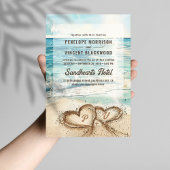 Amour sur la plage Mariage Invitation