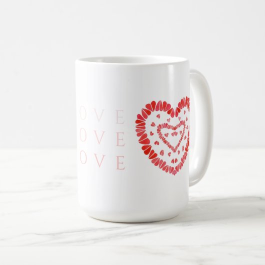 AMOUR Tall White Mug (Devant droit)