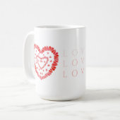 AMOUR Tall White Mug (Devant gauche)