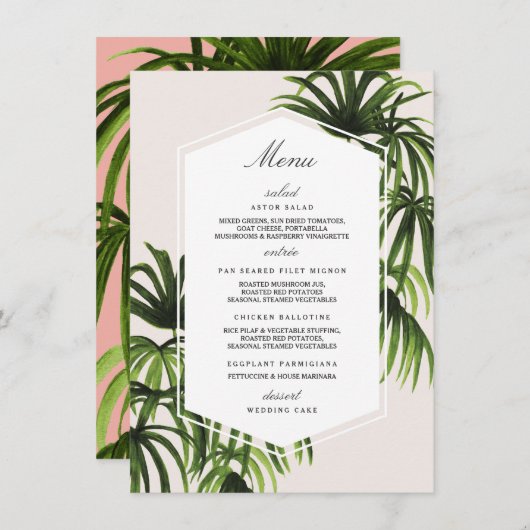 Amour tropical / Menu (Devant / Derrière)