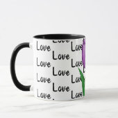 Amour Tulipe pourpre Mug floral (Gauche)
