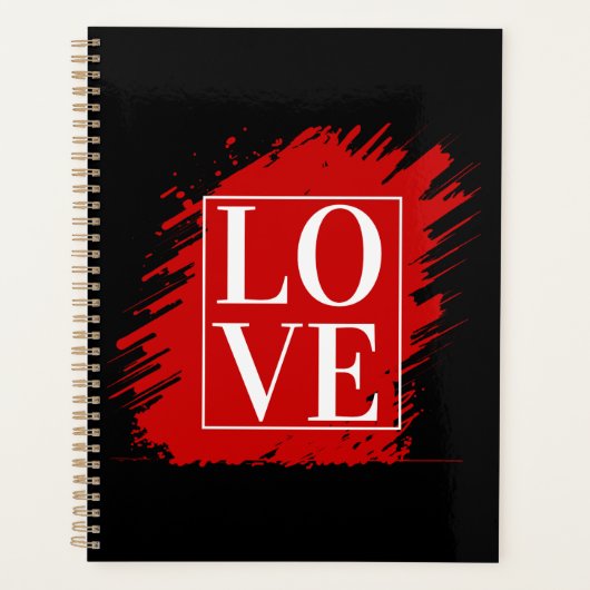AMOUR TYPOGRAPHIE BLANCHE ART ROUGE (Devant)