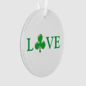 Amour vert et blanc Irlandais Shamrock Clover mign (devant)