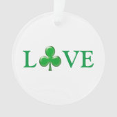 Amour vert et blanc Irlandais Shamrock Clover mign (devant)
