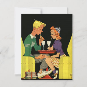 Amour vintage et romance, Invitation Malt Shop