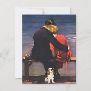 Amour vintage et romance sur la plage Invitation