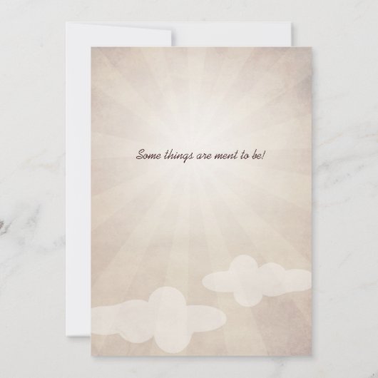 AMOUR VOL Faire-part de mariage (Dos)