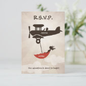 AMOUR VOL Mariage RSVP Invitation (Debout devant)