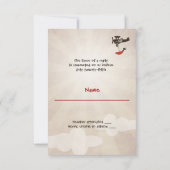 AMOUR VOL Mariage RSVP Invitation (Dos)