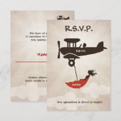 AMOUR VOL Mariage RSVP Invitation (Devant / Derrière)