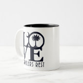 AMOUR Voyageurs Repose 11oz Mug à café à deux tons (Devant gauche)