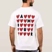 "Amour", Wit T-shirt (Achterkant)