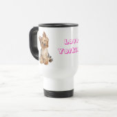 Amour Yorkie Yorkshire Terrier Chien de voyage Mug (Devant gauche)