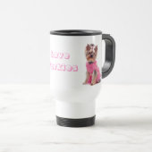 Amour Yorkie Yorkshire Terrier Chien de voyage Mug (Devant droit)